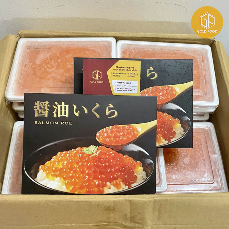 Trứng cá hồi tẩm vị nước tương Nhật Bản - Salmon Roe (500gr/hộp)