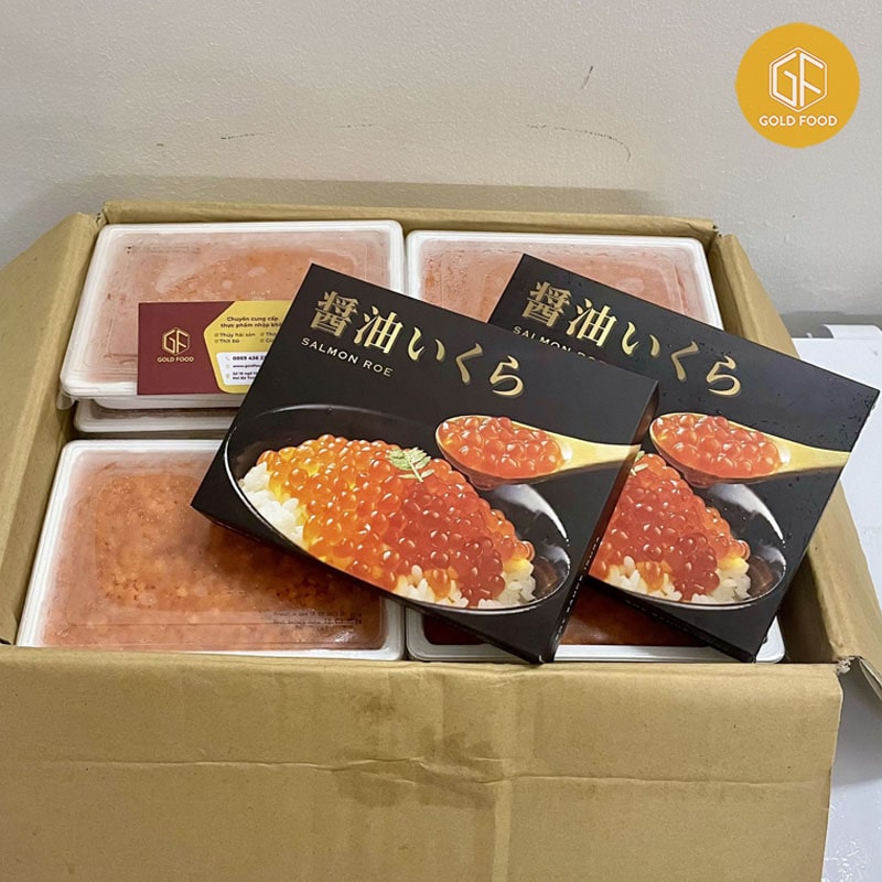 Trứng cá hồi tẩm vị nước tương Nhật Bản - Salmon Roe (500gr/hộp)